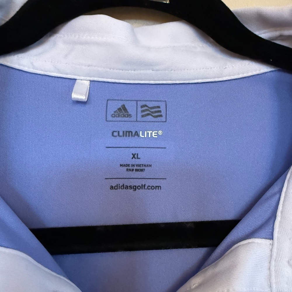 Adidas ClimaLite Polo Shirt - Light Blue - Picture 3 of 4